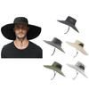Outdoor UV-Sonnenschutz Atmungsaktive Sommer-Fischer-Sonnenhut Breite Krempe Hut Boonie Eimerhut