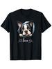 Söt Hundgrafik Kärlek Valp Boston Terrier Hund T-shirt