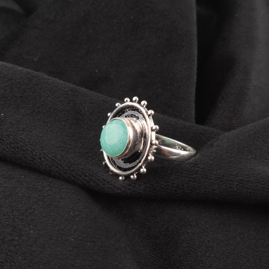 Amazonite Gemstone Jewelry, 925 Solid Sterling Silver Ring, Handmade Gorgeous Silver Ring. Handmade Amazonite Silver Ring For Gift