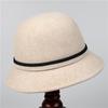 Elegant French Style Wool Fedora Hat for Women - Autumn Winter Chic Lightweight Felt Bowknot Fisherman Cap