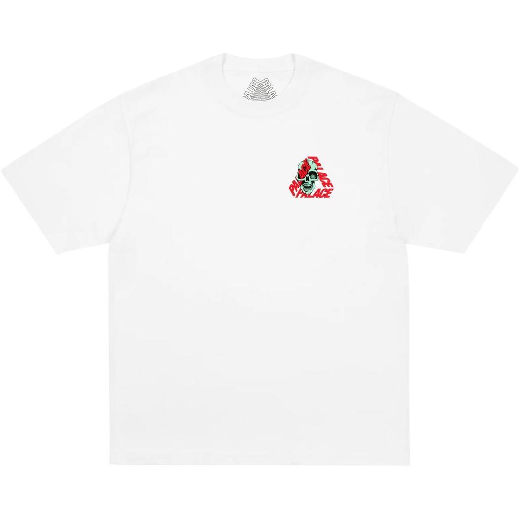 Palace P3 Skull T-Shirt White Unisex Tops P28TS141