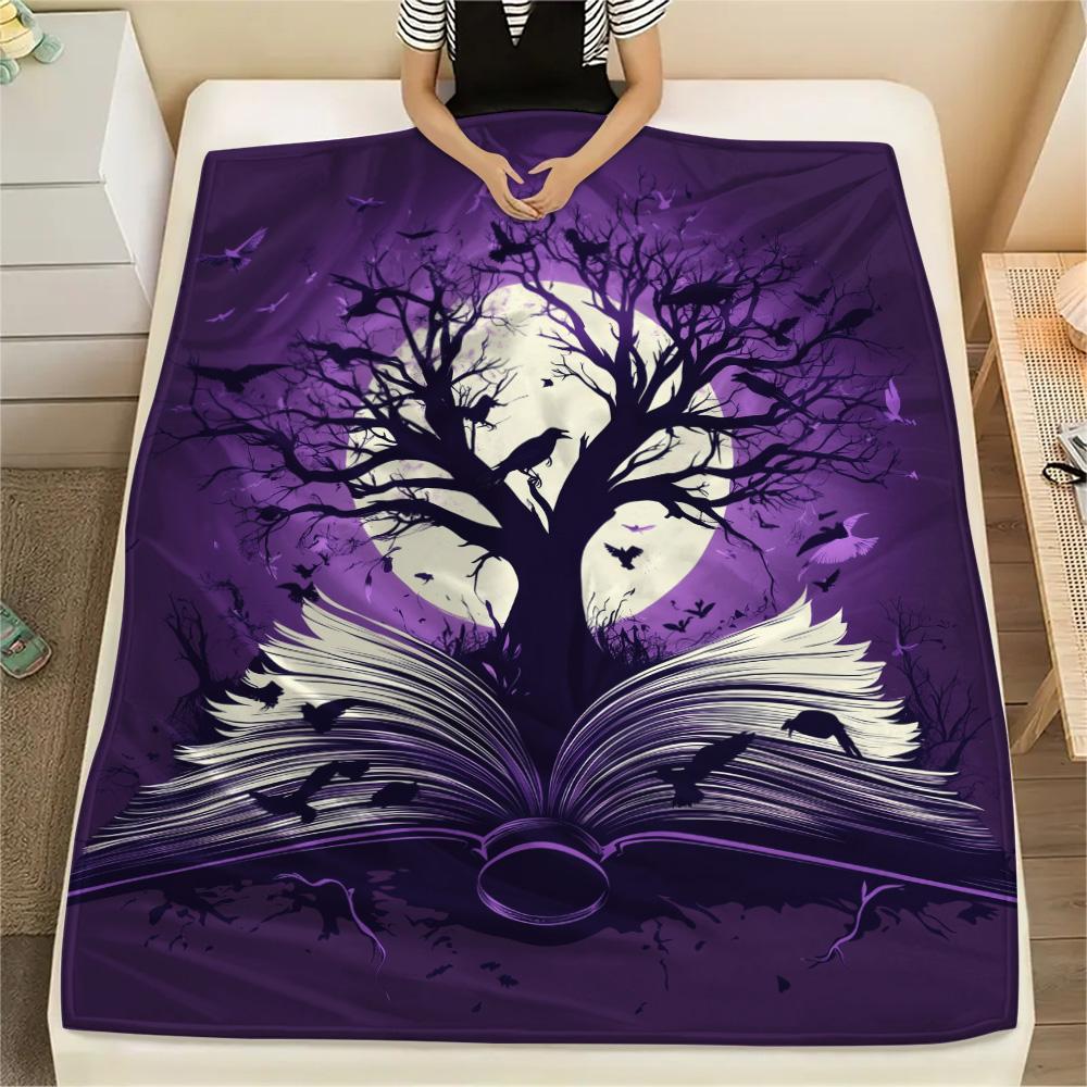 Magic Books  Print Flannel Blanket, High Quality Comfortable for All Seasons, Home Decor, Warmth and Comfort