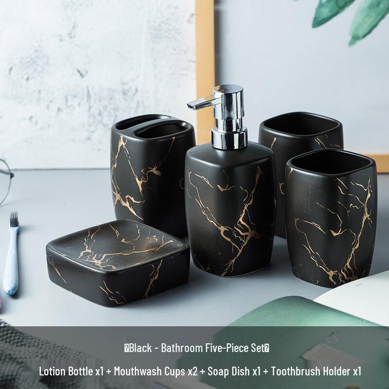OLOEY Ceramic Bathroom Accessory Set