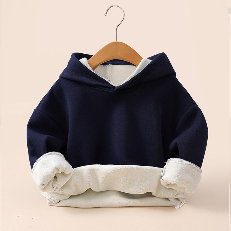 Aoli Jungen Verdicktes Fleecegefüttertes Kapuzensweatshirt
