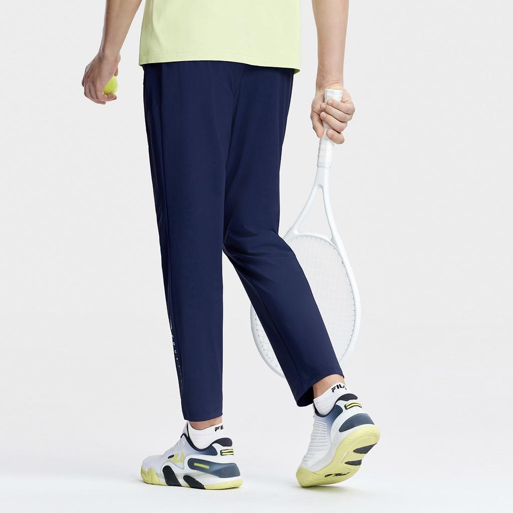 Fila Solid Color Tennis Knit Straight Leg Sports Pants Men Bottoms Royal-Blue A11M333601FNV