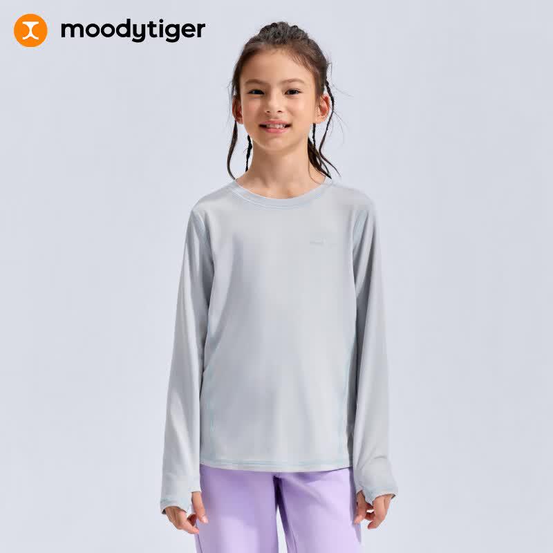Moodytiger Kids' Cloud-Feel Sweat-Absorbent Long Sleeve T-Shirt