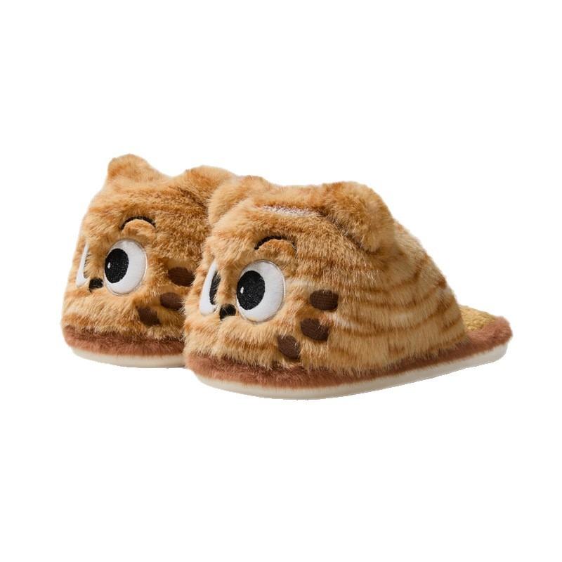 Autumn and winter cartoon three-dimensional thickened cotton slippers wear warm and comfortable cotton slippers at home women