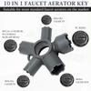 10-in-1 Faucet Aerator Removal Tool for Hidden Threaded Aerator and Aerator with Housing (Cut Edge&Round), Faucet Aerator Tool