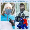 Winter Warm Fleece Full Face Helmet Windproof Breathable Thick Riding Mask for Men and Women Motorcycle Outdoor Christmas Gifts