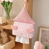 House Shaped Hanging Tissue Holder Wings Napkin Holder Kawaii Tissue Box Cover Desk