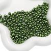 ABS Non-Porous Pearl-Plated Colored Round Beads for DIY Crafts and Fashion Accessories