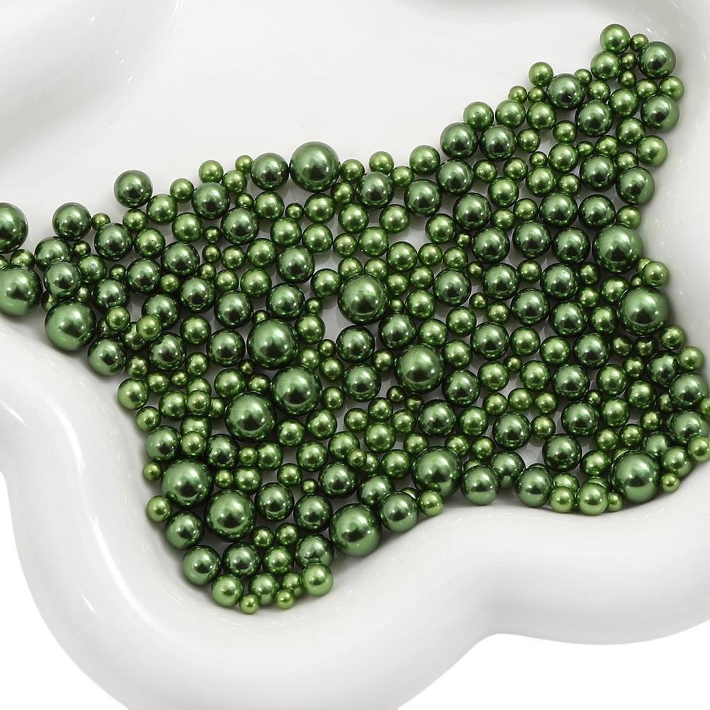 ABS Non-Porous Pearl-Plated Colored Round Beads for DIY Crafts and Fashion Accessories