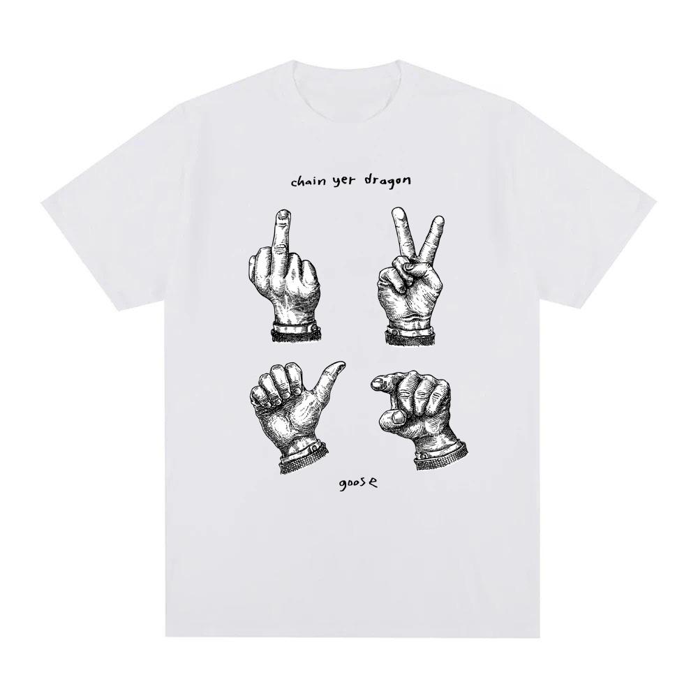 Goose Chain Year Dragon T Shirt Sleeve Fashion Tee-shirt Summer Casual Tshirt Popular Monster Cover and Back Logo 100%Cotton Tops