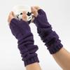 New Autumn and Winter Faux Sleeve Woolen Gloves for Men and Women Knitted Warm Half Finger Wrist Protection Gloves