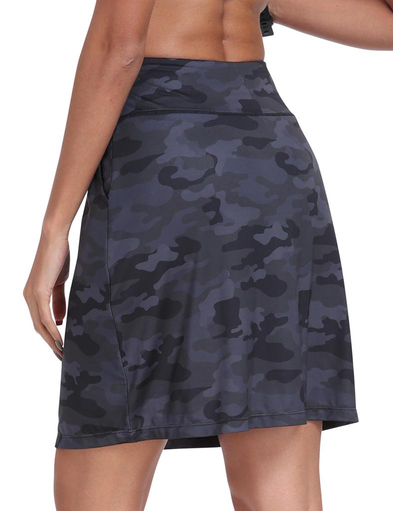 [YIRUIYA] Running Skirt, Plus Sizes, Skort, Golf Skirt, Women's Tennis Skirt, Pleated Skirt, Inner Shorts, Pockets, Lightweight, Breathable, Sweat-Wic