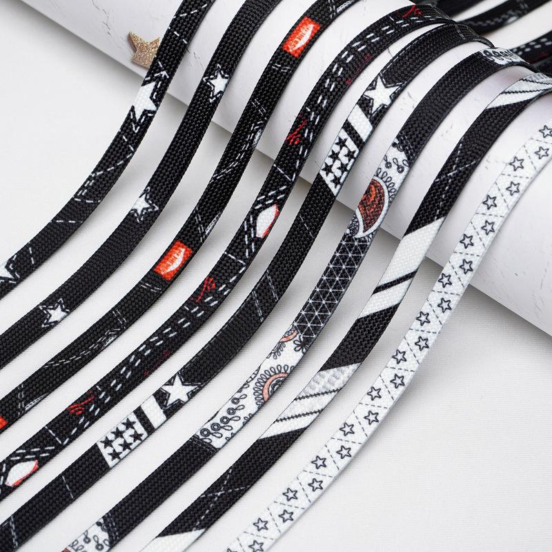 Fashion Shoes Cswo01 Men's Black/White Splice Shoelaces Wo Star Shoelaces Sport Basketball Casual Sneakers High-Top Canvas Graffiti Shoe Laces 120Cm