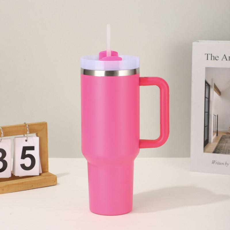 40oz Vacuum Insulated Travel Mug With Handle Car Office Outdoor Use Stainless Steel Double Wall Thermos