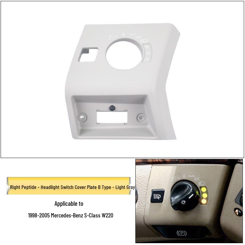 Acabamento da Tampa do Botão do Interruptor do Farol do Mercedes-Benz Classe S W220