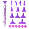 Glow Diamond Painting Pen Set with 12 Threaded Plastic Tips Luminous Rhinestone Picker Tool for DIY Crafts Nail Art