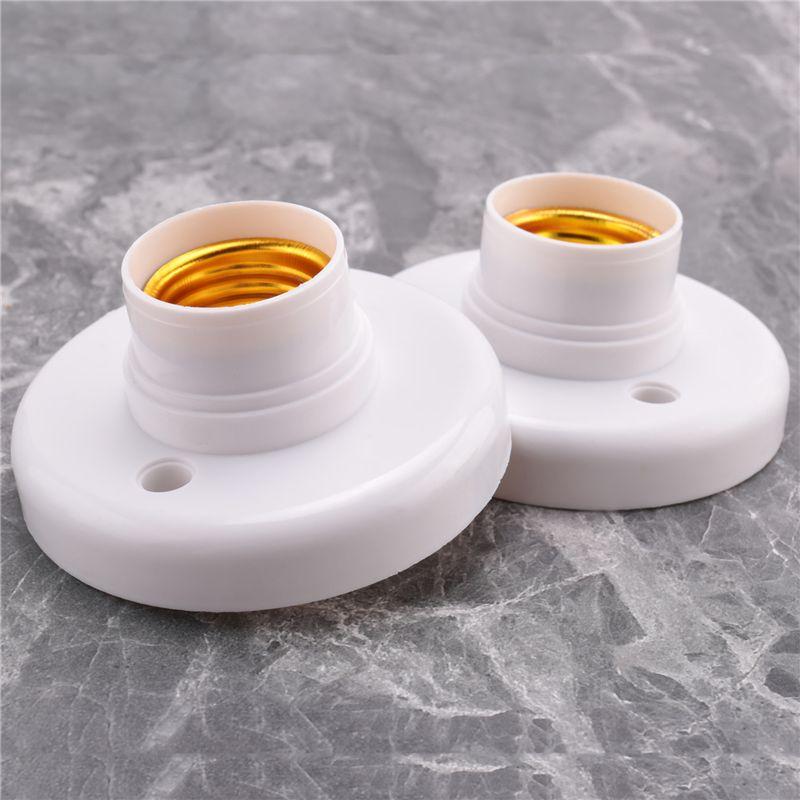 Fresh 10Pcs E27 Plastic Screw Lamp Holder Round Lamp Holder Bulb Socket Holder Adapter
