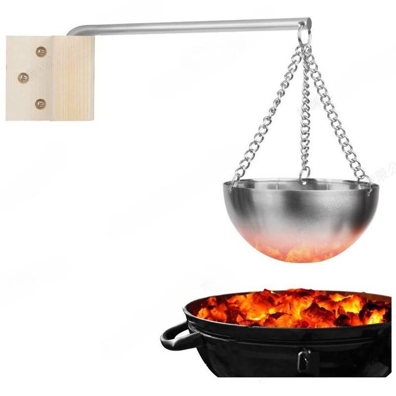 Sauna Room Stainless Steel Essential Oil Bowl Round 12CM Aromatherapy Bowl Sweat Steaming Room Accessories