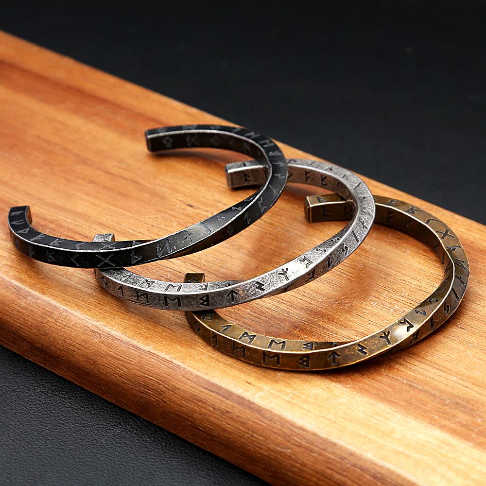 316L Stainless Steel Mobius Viking Runes Bracelet for Men Women Nordic Pagan Amulet Jewelry Fashion Talisman