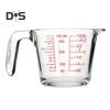 Glass Measuring Cup with Handle & V-Shaped Spout Shot Glass Espresso Jugs Transparent Scale Ounce Measure Jugs Mixing Mug for Bar Party Wine Milk