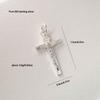 Pure Real 925 Silver Cross Pendant Necklace For Women Girl Men Jewelry Eternal Spiriti Faith Power Passion Of Jesus