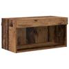 TV Wall Units with LED Lighting 5 pcs Reclaimed Wood Look 80 x 30 x 40 cm