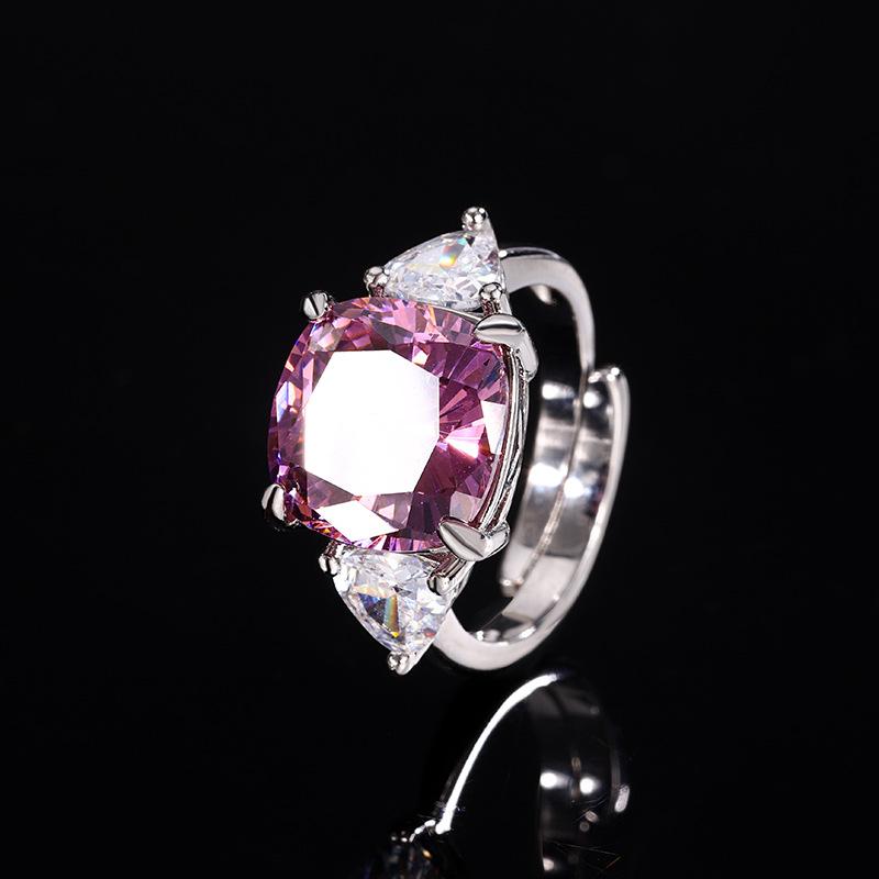 Jewelry Copper Bottom Gold-Plated Simulation Bird'S Nest Cut Dry Rose Retro Temperament Set Main Stone 12 * 12