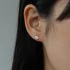 [14K] Basic Cubic Earrings (5mm)