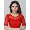 Blusa de Boda Pakistaní Cuello Redondo Choli Étnico para Mujer India Mangas Medias