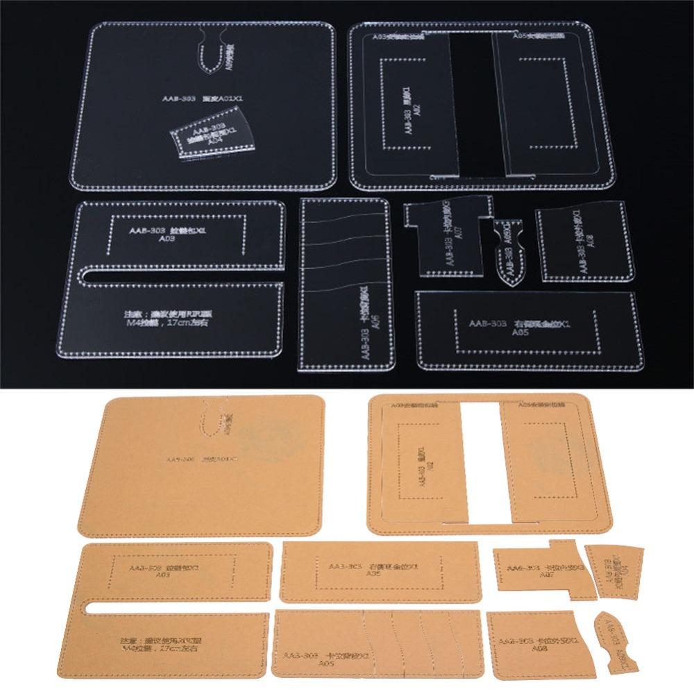 Acrylic Purse Making Template Transparent Leathercraft Template Wallet Stencil Leather Craft