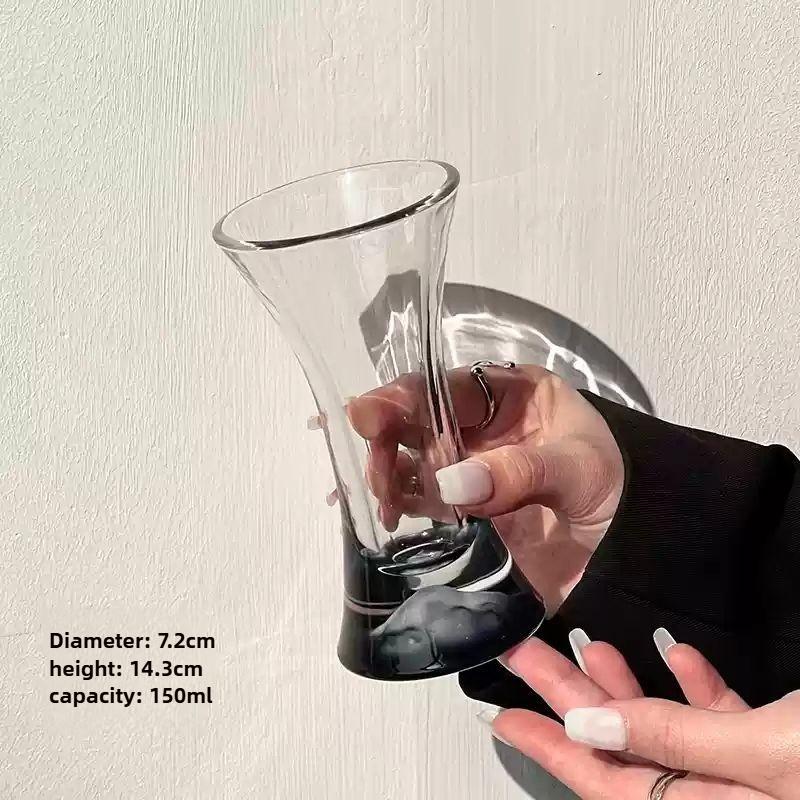 

Advanced Sense Frosted Mountain Cup Modern Simplicity Champagne Glass Household Creative Cocktail Cup New Juice Cold Drink Glass 150ml прозрачный черный