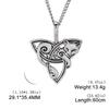 Dawapara Collier Pendentif Renard Triquetra Animal Nœud Celtique Bonne Chance Amulette Irlandaise Collier Nordique Bijoux Religieux