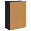 Black Oak Effect Sideboard with Drawers 60 x 33.5 x 84 cm