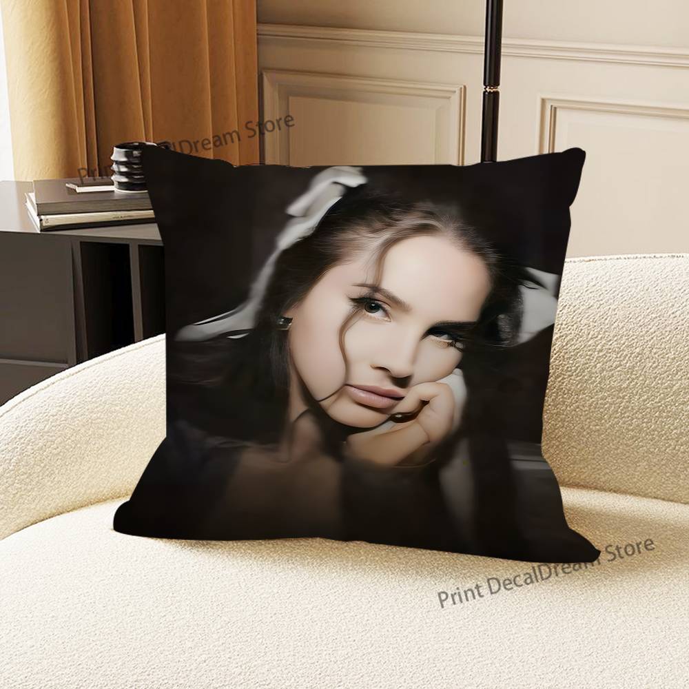 Față de pernă L-Lana D-Del R-Rey pentru decor canapea, mașină, birou, cameră, cu imprimeu, decorațiuni și protector