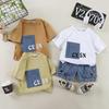 2026 Stylish Boys' Summer Color Block Casual Two-Piece Set