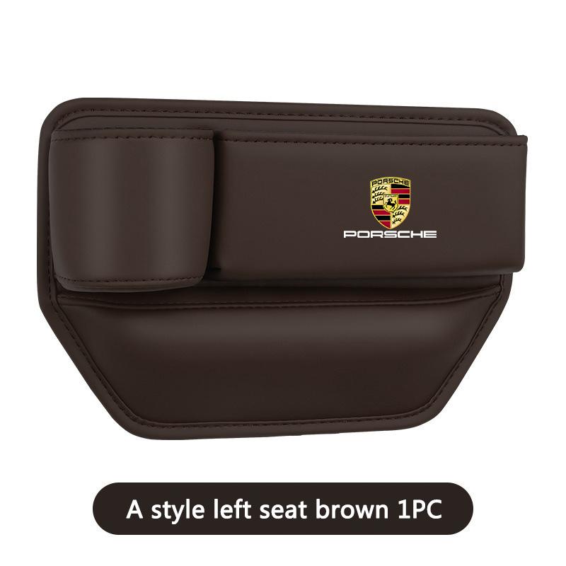 Bilbarnstol Glipa Läder Förvaringslåda Vattenkopp Telefonhållare Bilaccessoarer För Porsche Cayenne Panamera Macan 911 718 Taycan Cayman