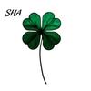 Transparent Acrylic Leaf Hanging Pendant, Waterproof Sunproof Window Hanging, Decorative Four-leaf Clover Pendant Ornament with Colorful Light Effects