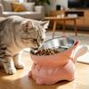 Elevated Cat Bowl Tilted Cat Food Bowl Anti-Slip Raised Cat Feeding Bowl Protects Cats Neck Spine Friendly for Drinking Eating