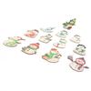 36pcs Xmas Snowman Wooden Ornaments Xmas Tree Hanging Snowman Decorations for Holiday Party Decor