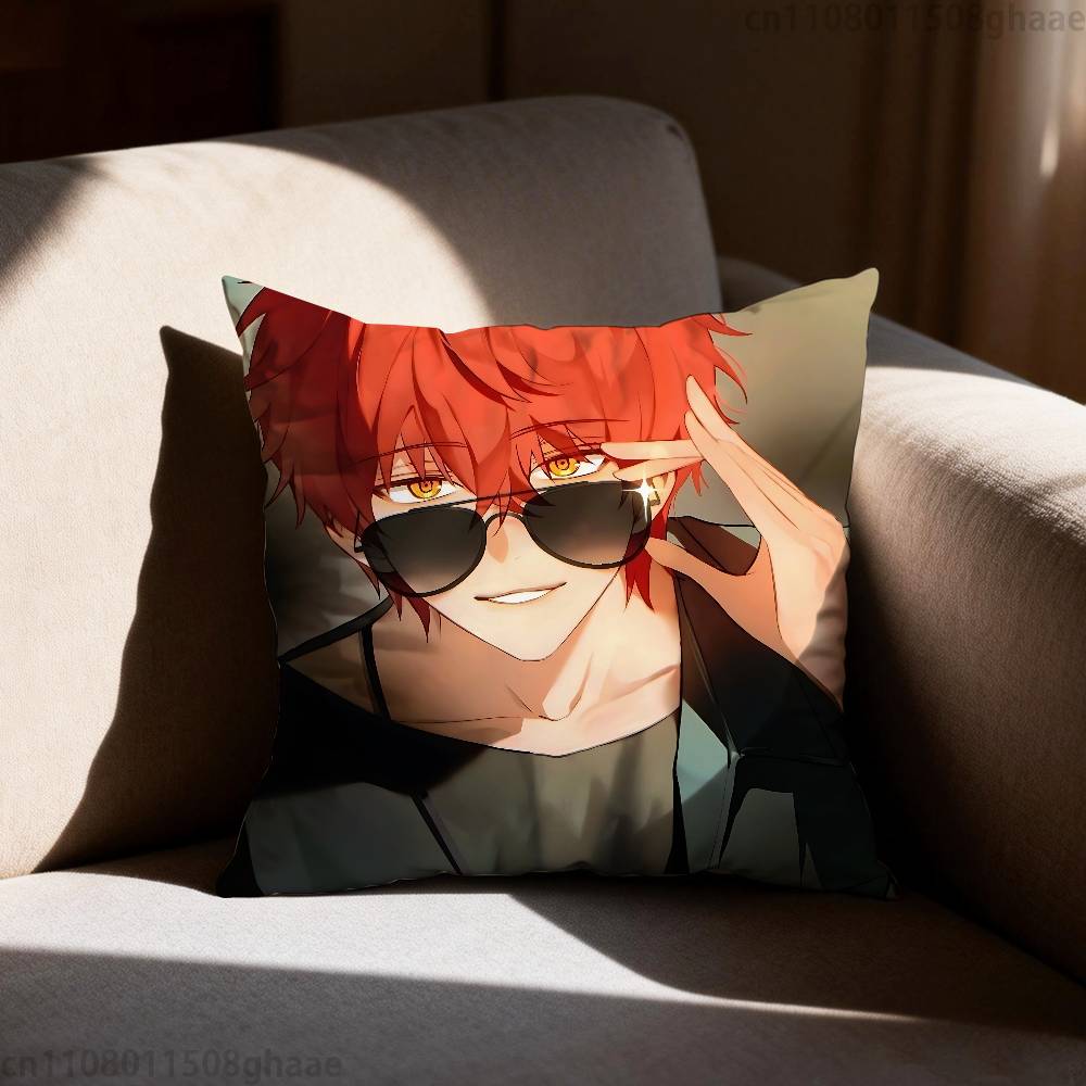 Game Mystic Messenger Pillow Case Sofa Living Room Bedroom Headboard Backrest Cushion Square Cushion Nap Time