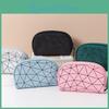 Portable Lingge Semicircular Makeup Bag Womens Storage Bag Small Size Portable Travel Toiletries Cosmetics Storage Bag