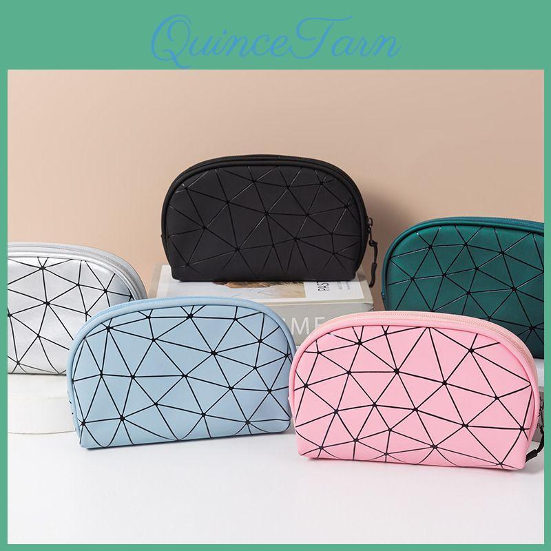 Portable Lingge Semicircular Makeup Bag Womens Storage Bag Small Size Portable Travel Toiletries Cosmetics Storage Bag