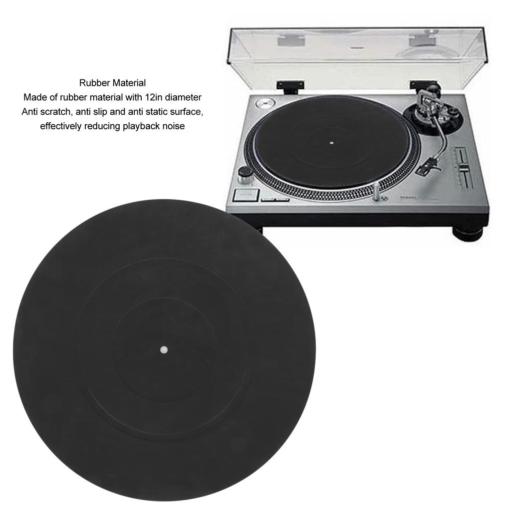 Turntable Platter Mat Vibration Reduction Static Resistant Professional Vinyl Record Pad for LP Record Player