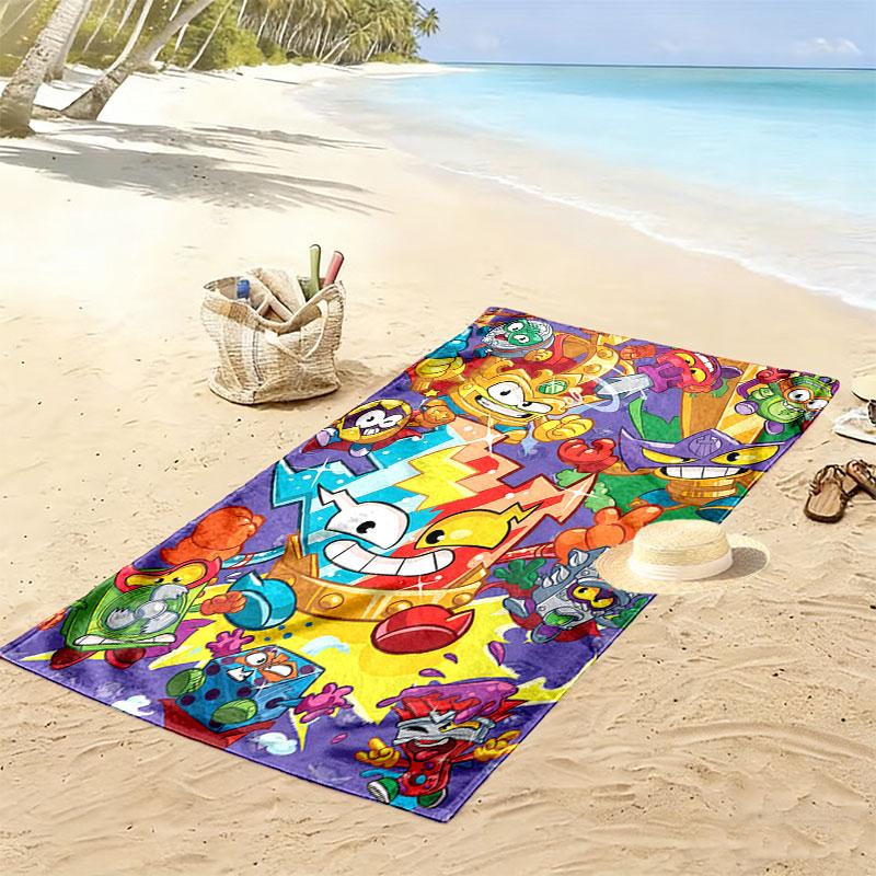 Superthings Print Beach Towel, Large Soft Quick Dry Towel for Beach Camping Swimming
