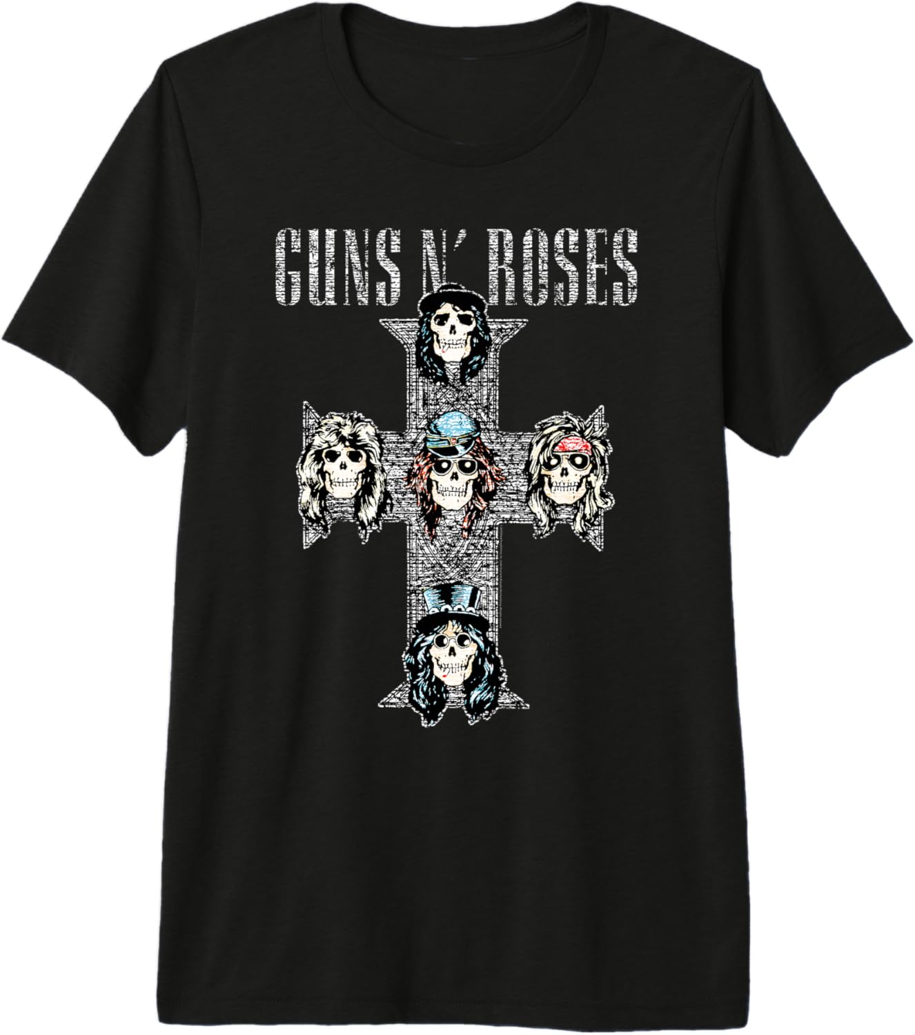 Guns N Roses Official Vintage Cross Premium Tri-Blend T-Shirt S разноцветный