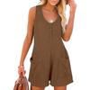 Damen Jumpsuit Lässiger Mode Einfarbig Jumpsuit Knopftasche Jumpsuit