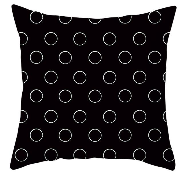 New Simple Black and White Plain Pillowcase Geometric Home Cushion Cover